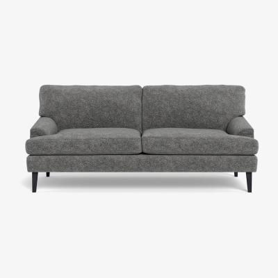 Heal's Heal's Stanton 3 Seater Sofa Melton Wool Shale Black Feet