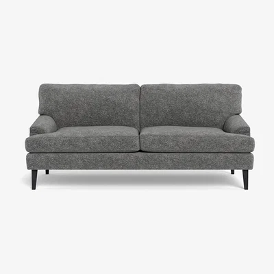 Heal's Heal's Stanton 3 Seater Sofa Melton Wool Shale Black Feet