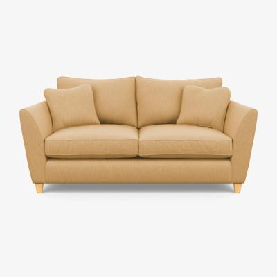 Heal's Heal's Torino 3 Seater Sofa Smart Linen Sand Mid Brown Feet - Heal's UK Furniture