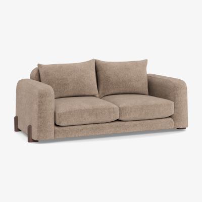 Heal's Heal's Nuvola 3 Seater Sofa Boucle Velvet Rocky Natural Oak Feet
