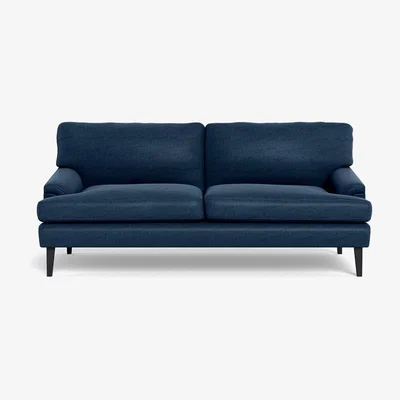 Heal's Heal's Stanton 3 Seater Sofa Capelo Linen-Cotton Inkspot Black Feet