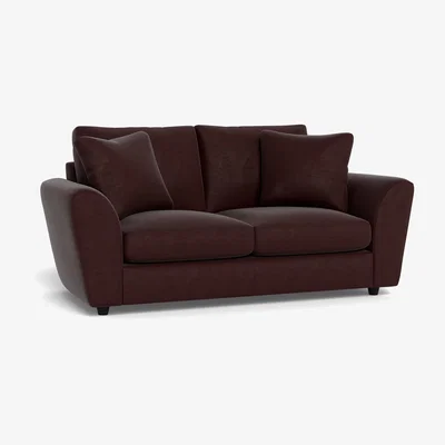 Heal's Heal's Snooze 3 Seater Sofa Smart Luxe Velvet Acorn Black Feet