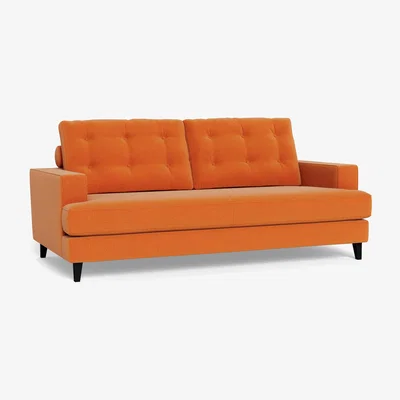 Heal's Heal's Mistral 3 Seater Sofa Tejo Recycled Zinnia Black Feet