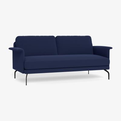 Heal's Heal's Iver 3 Seater Sofa Melton Wool New Navy Black Feet