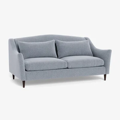 Heal's Heal's Somerset 3 Seater Sofa Boucle Steel Walnut Stained Feet