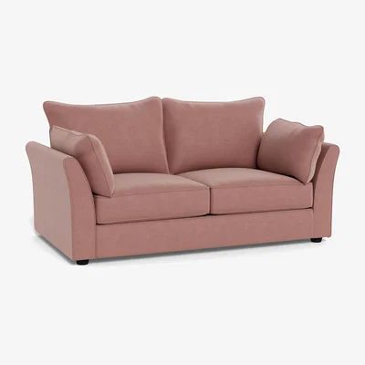 Heal's Heal's Tailor 3 Seater Sofa Smart Luxe Velvet Dusky Pink Natural Beech Feet