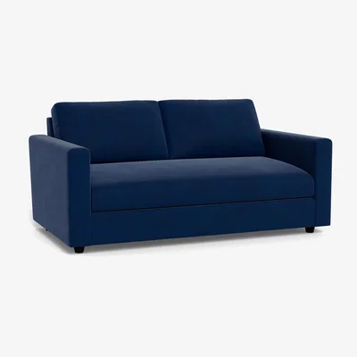Heal's Heal's Nimbus 3 Seater Sofa Velvet Midnight Black Feet