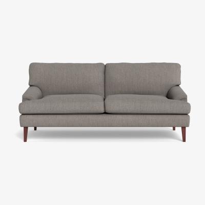 Heal's Heal's Stanton 3 Seater Sofa Broad Weave Pebble Walnut Stained Feet