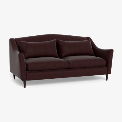 Heal's Heal's Somerset 3 Seater Sofa Smart Luxe Velvet Acorn Natural Feet