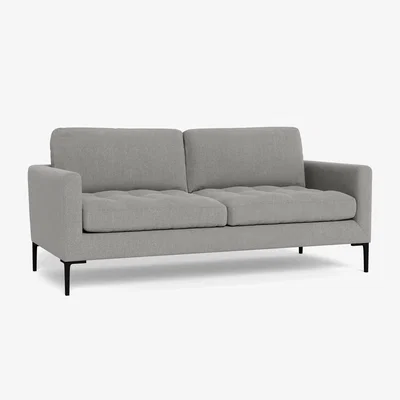 Heal's Heal's Eton 3 Seater Sofa Texture Pale Grey Black Feet - Heal's UK Furniture