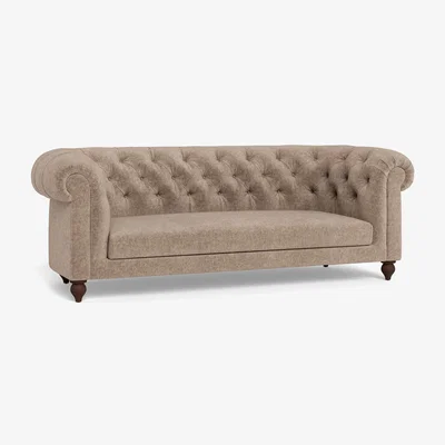 Heal's Heal's Fitzrovia 3 Seater Sofa Boucle Velvet Rocky Black Feet