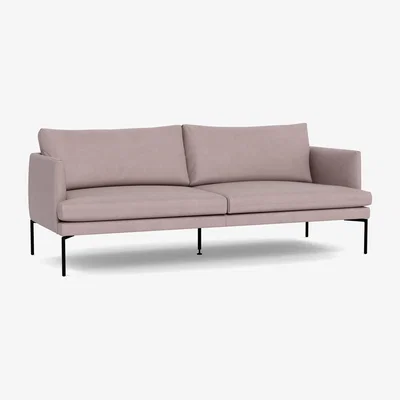 Heal's Heal's Matera 3 Seater Sofa Siena Cotton Dusky Pink Black Feet - Heal's UK Furniture