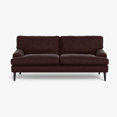 Heal's Heal's Stanton 3 Seater Sofa Smart Luxe Velvet Acorn Black Feet