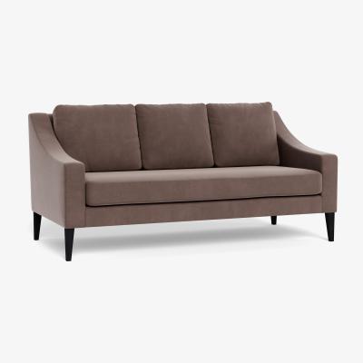 Heal's Heal's Richmond 3 Seater Sofa Smart Velvet Mouse Black Feet