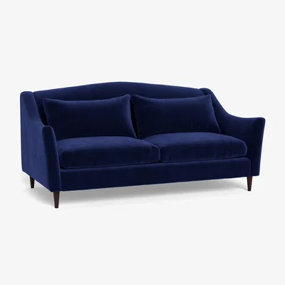 Heal's Heal's Somerset 3 Seater Sofa Velvet Midnight Natural - Heal's UK Furniture