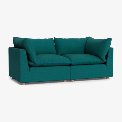 Heal's Heal's Astrid 3 Seater Sofa Brushed Cotton Pine Walnut Stained Beech Feet