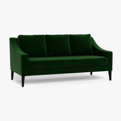 Heal's Heal's Richmond 3 Seater Sofa Smart Velvet Forest Black Feet