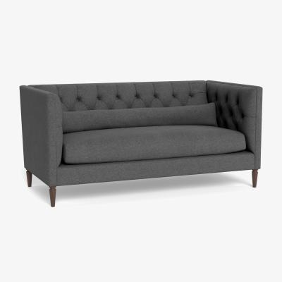 Heal's Heal's Balmoral 3 Seater Sofa Boucle Steel Black Painted Oak Feet