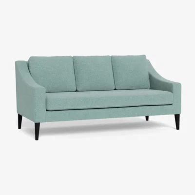 Heal's Heal's Richmond 3 Seater Sofa Tejo Recycled Teal Tinted Ash Feet