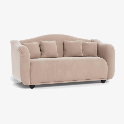 Heal's Heal's Tetbury 3 Seater Sofa Smart Velvet Pebble Black Beech Feet