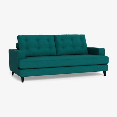 Heal's Heal's Mistral 3 Seater Sofa Brushed Cotton Pine Black Feet