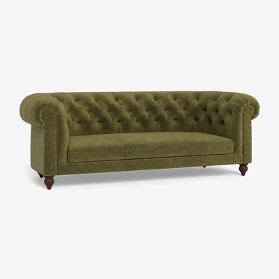 Heal's Heal's Fitzrovia 3 Seater Sofa Boucle Velvet Wilder Black Feet
