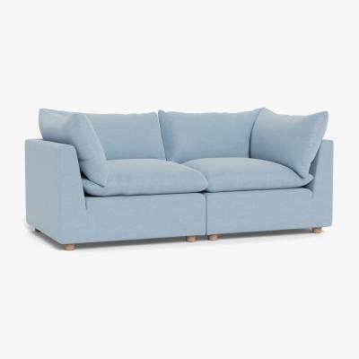 Heal's Heal's Astrid 3 Seater Sofa Capelo Linen-Cotton Sea Shanty Walnut Stained Beech Feet