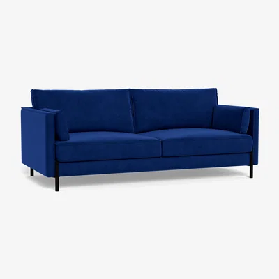 Heal's Heal's Tortona 3 Seater Sofa Smart Luxe Velvet Azure