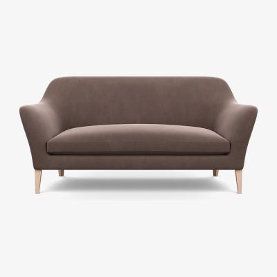 Heal's Heal's Wallis 3 Seater Sofa Smart Velvet Mouse Natural Oak Feet