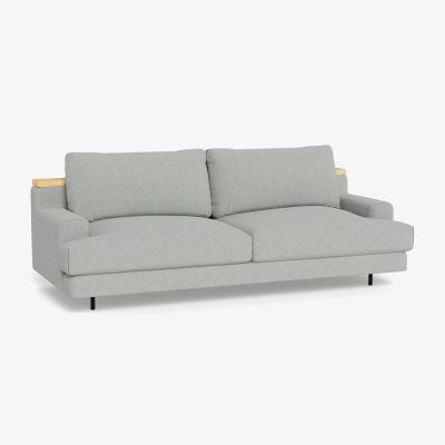 Heal's Heal's Orso 3 Seater With Oak Shelf Texture Ink Black Feet