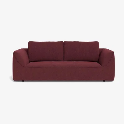 Heal's Heal's Morven 3 Seater Sofa Smart Linen Mix Maroon