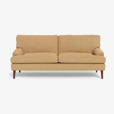 Heal's Heal's Stanton 3 Seater Sofa Smart Linen Mix Sand Walnut Stained Feet