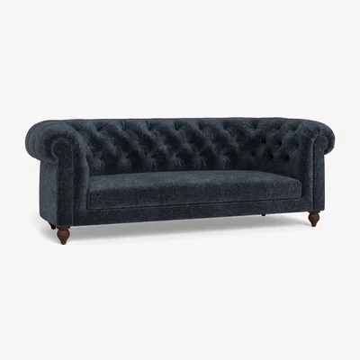 Heal's Heal's Fitzrovia 3 Seater Sofa Boucle Velvet Space Black Feet