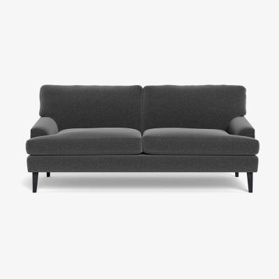 Heal's Heal's Stanton 3 Seater Sofa Melton Wool Granite Black Feet