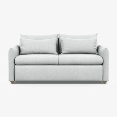 Heal's Heal's Pillow 3 Seater Sofa Smart Linen Maroon Black Painted Oak Feet - Heal's UK Furniture