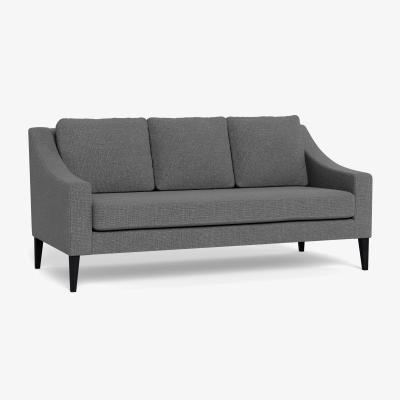 Heal's Heal's Richmond 3 Seater Sofa Tejo Recycled Noir Black Feet - Heal's UK Furniture