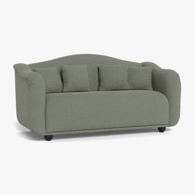 Heal's Heal's Tetbury 3 Seater Sofa Boucle Tweed Lapis Walnut Stained Beech Feet