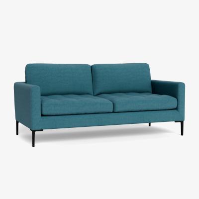 Heal's Heal's Eton 3 Seater Sofa Brushed Cotton Cadet Brass Feet - Heal's UK Furniture