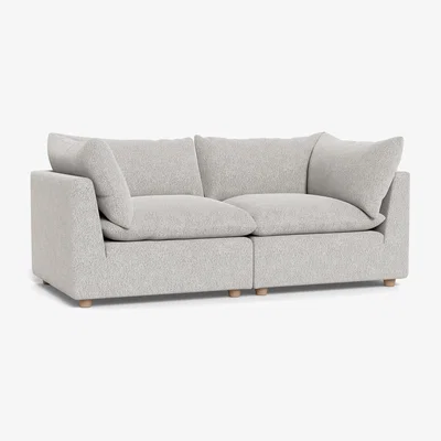 Heal's Heal's Astrid 3 Seater Sofa Chunky Boucle Ecru Natural Beech Feet