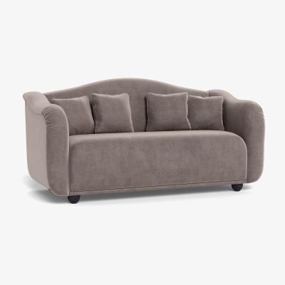 Heal's Heal's Tetbury 3 Seater Sofa Smart Luxe Velvet Mushroom Black Beech Feet