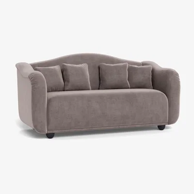 Heal's Heal's Tetbury 3 Seater Sofa Smart Luxe Velvet Mushroom Black Beech Feet