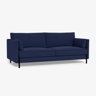 Heal's Heal's Tortona 3 Seater Sofa Melton Wool New Navy - Heal's UK Furniture