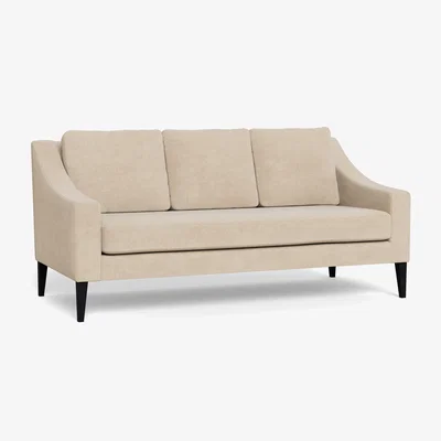 Heal's Heal's Richmond 3 Seater Sofa Brushed Cotton Oat Black Feet - Heal's UK Furniture