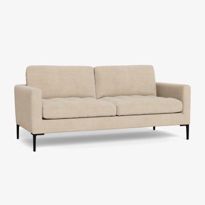 Heal's Heal's Eton 3 Seater Sofa Brushed Cotton Oat Brass Feet - Heal's UK Furniture