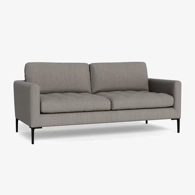 Heal's Heal's Eton 3 Seater Sofa Broad Weave Pebble Brass Feet - Heal's UK Furniture