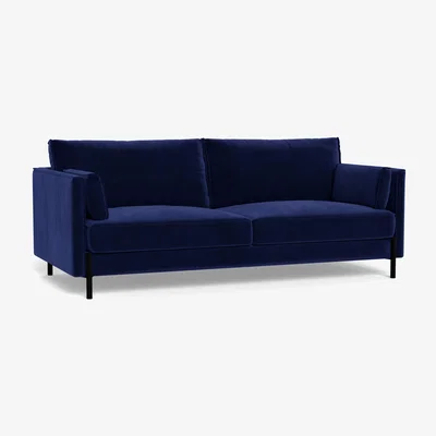 Heal's Heal's Tortona 3 Seater Sofa Smart Luxe Velvet Midnight