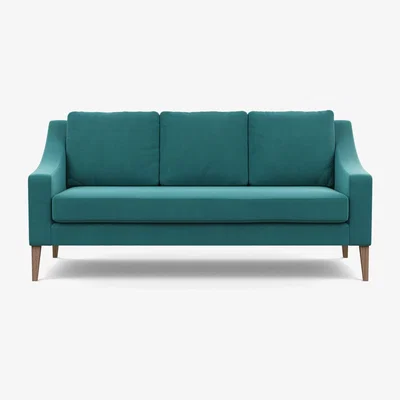 Heal's Heal's Richmond 3 Seater Sofa Smart Luxe Velvet Nickel Tinted Ash Feet - Heal's UK Furniture