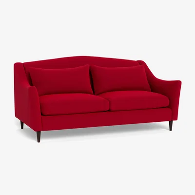 Heal's Heal's Somerset 3 Seater Sofa Melton Wool Red Oxide Dark Stain - Heal's UK Furniture