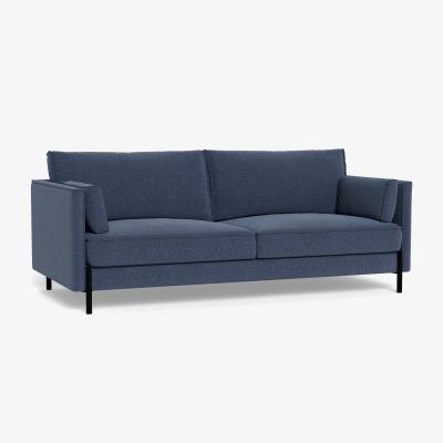 Heal's Heal's Tortona 3 Seater Sofa Boucle Indigo Black Feet