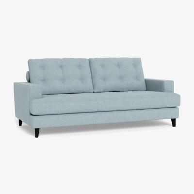 Heal's Heal's Mistral 3 Seater Sofa Smart Linen Mix Duck Egg Natural Feet - Heal's UK Furniture